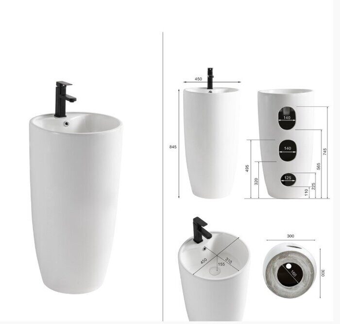 Azario Tea 45х45х84,5см отдельностоящая раковина напольная AZ-M30148