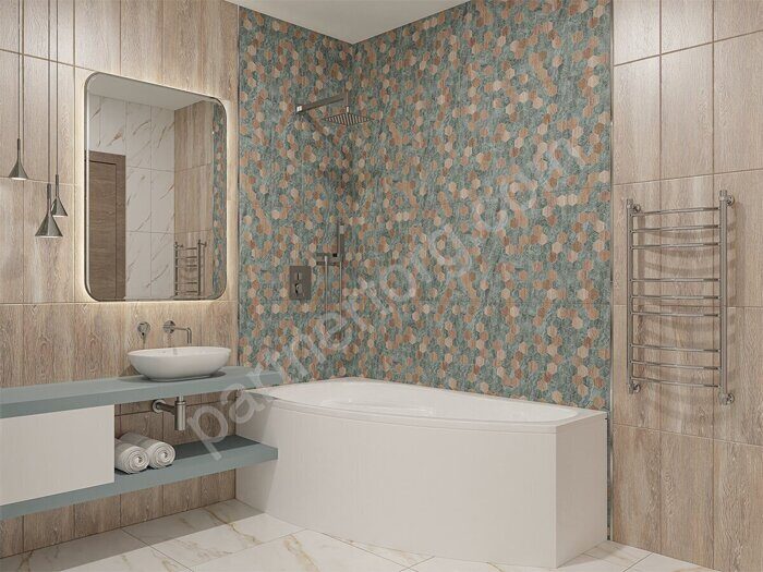 Calacatta Ivori Forma настенная плитка зеленая декофон соты 20х50см Azori