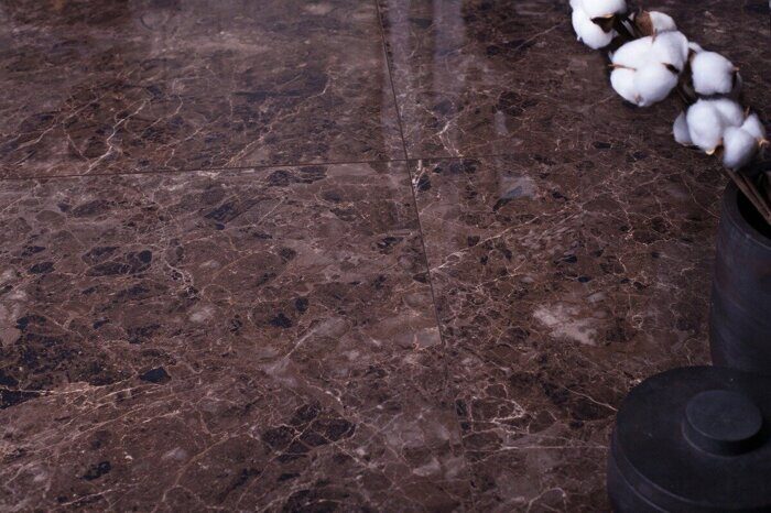 Imperador Black High Gloss Staro керамогранит коричневый полированный зеркальный 60х60 см