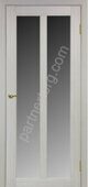 Парма 421.22 межкомнатная дверь дуб беленый FL лакобель черное