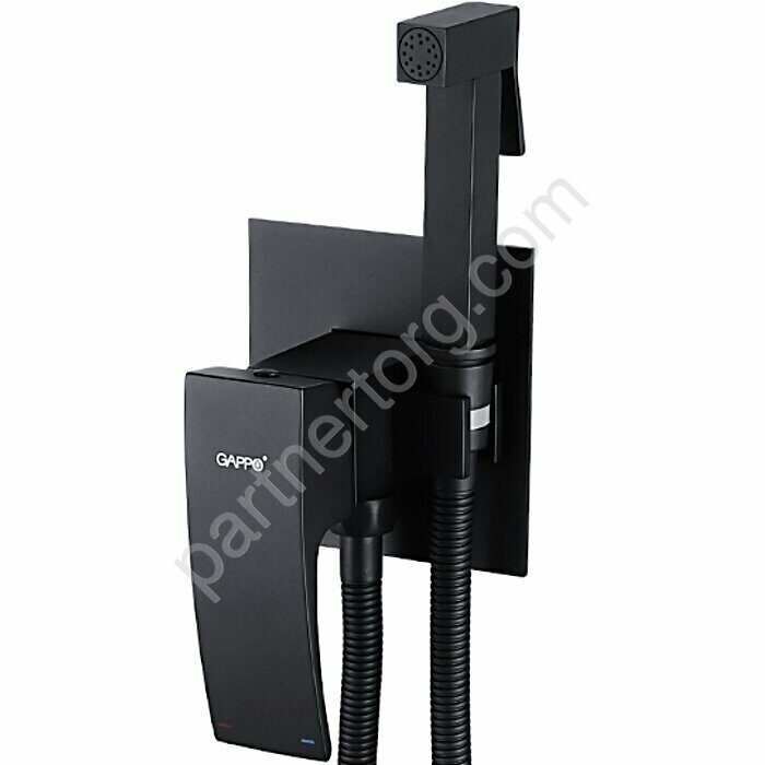 Jacob Gappo G7207-6 смеситель с гигиеническим душем черный