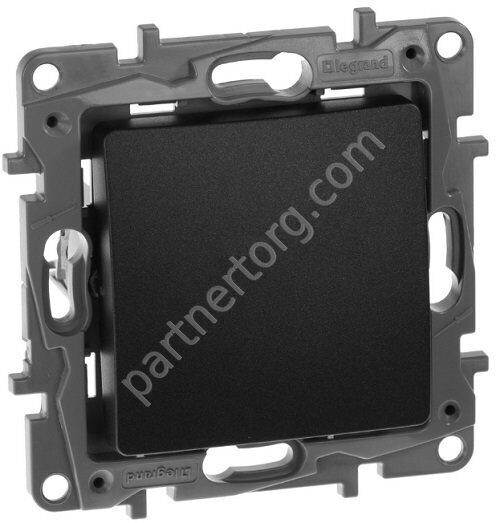 Legrand Etika переключатель 1-клавишный 10АX 250В, цвет антрацит