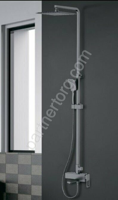 Futura Gappo G2417-9 душевая стойка со смесителем Оружейная сталь