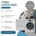 Urban 600-0-2 тумба подвесная белая для ванной комнаты с раковиной-столешницей над стиральной машиной Kamilla 120