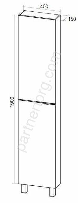 Gaula 40Н 2д пенал напольный черный