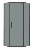 Niagara Eco NG-1010-14DT душевое ограждение 100х100см трапеция, распашное, черный профиль, стекло тонированное