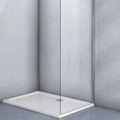 Veconi KP05-90-01-C4 боковая панель 90х190 см, профиль хром, стекло прозрачное