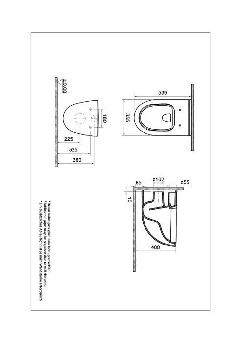 S40 SmoothFlush Vitra подвесной безободковый унитаз