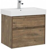 Nova lite 75 тумба дуб рустикальный для ванной комнаты 2 ящика Aquanet