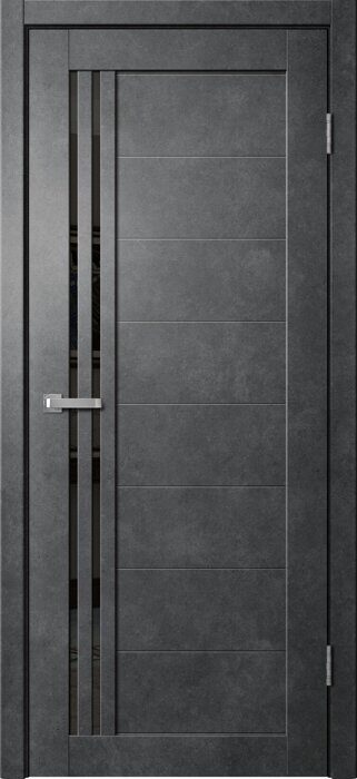 B05 Barn FlyDoors дверь межкомнатная бетон тёмный черное стекло