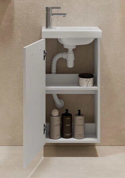 Estea 40.1D Velvex подвесная тумба белая для ванной комнаты с раковиной como 40 Cersanit