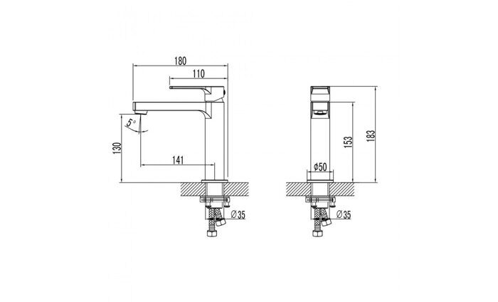 Plus Grace LM1537C смеситель для раковины монолитный, хром Lemark