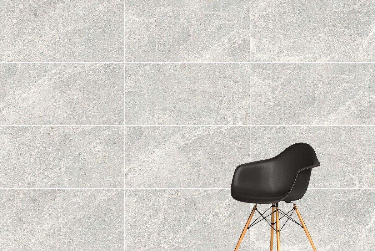 Marmostone светло-серый R9 керамогранит лаппатиров 60х120см Vitra