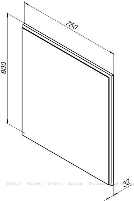 Nova Lite 75 зеркало дуб рустикальный для ванной комнаты c LED подсветкой Aquanet