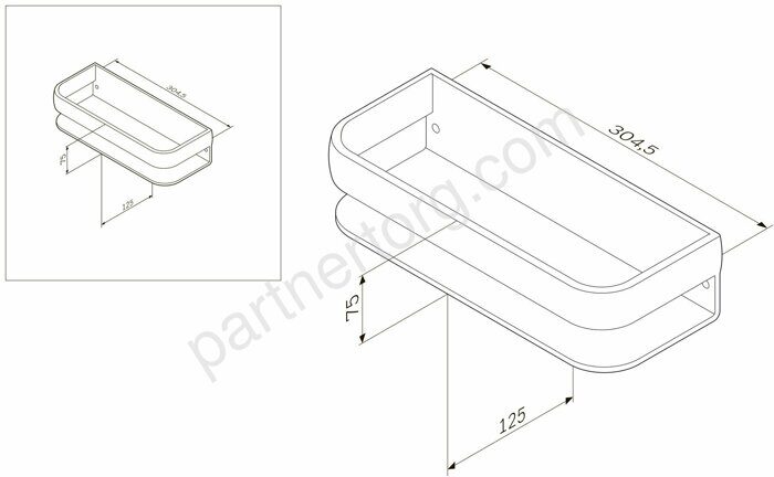 Корзина для душа, хром, A3034800 Sensation
