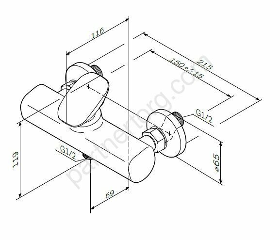 F70A20000 Spirit V2.0  смеситель д/душа, хром, шт