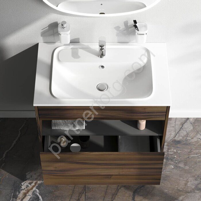 Func тумба под раковину с нишей и 1 ящиком, 80 см, дуб крафт, универсальная AM.PM M8FFUX0801OF