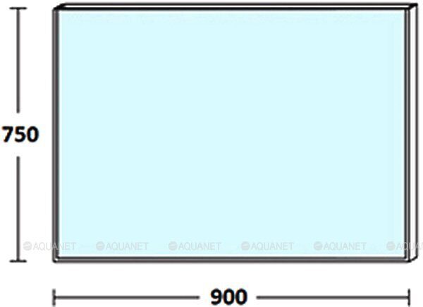 Сильвер 90 зеркало черное для ванной комнаты Aquanet