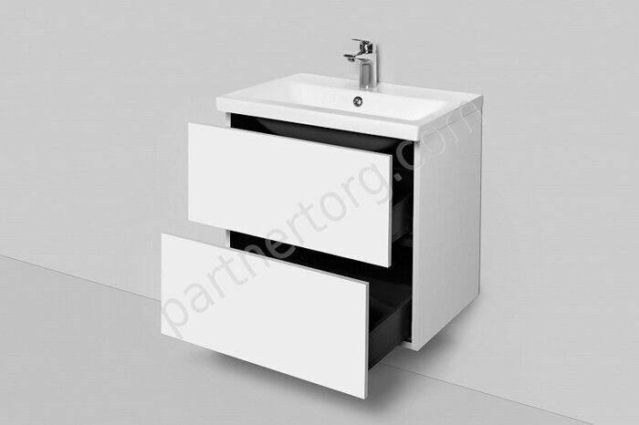 Gem AM.PM тумба под раковину подвесная 2 ящика, белая, 60 см