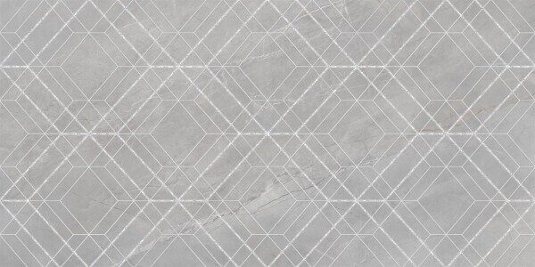 Lims Dark Rhomb New Trend декор настенный серый глянцевый 30х60 см