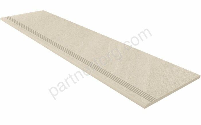 Gabbro White GB01 белый неполированный керамогранит 30х120см Estima Ступень