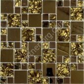 Зеленая комбинированная мозаика Metal series MS-612