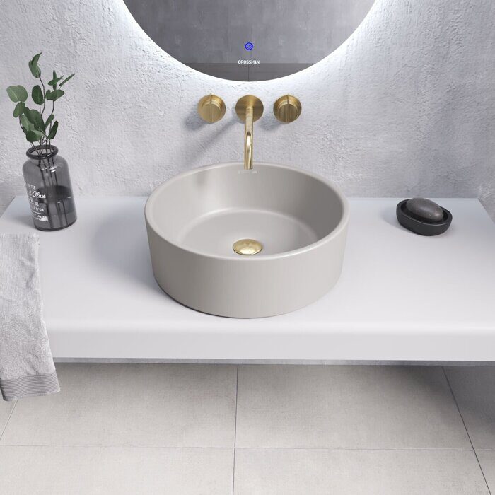 Grossman GR-3013GLM накладная раковина серая матовая
