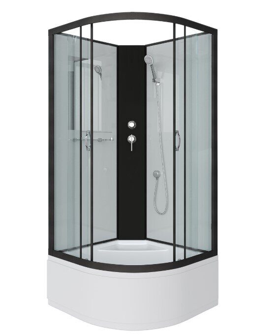 Niagara Classic NG-6708-14BK душевая кабина без крыши  90х90х200см, прозрачное стекло, высокий поддон