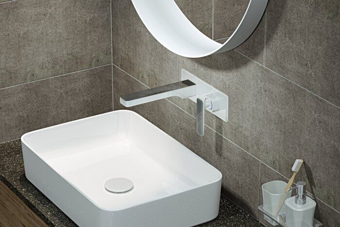 Torne Timo 4371/00-16SM хром-белый смеситель для раковины встроенный