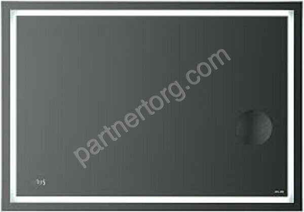 Gem, зеркало с контурной LED-подсветкой, встроенными часами и линзой, 100 см M91AMOX1003WG