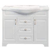 Прованс New 105Н тумба 2в.я., 2д напольная белая глянцевая