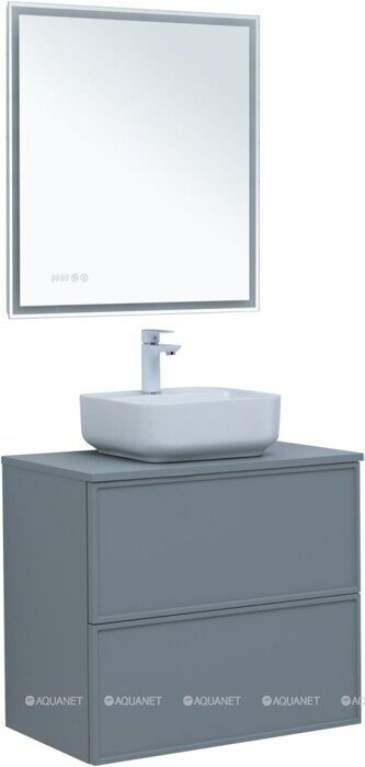 Арт 75 тумба мисти грин для ванной комнаты под столешницу Aquanet