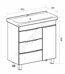 Gaula 80Н 3я 1д тумба напольная белая
