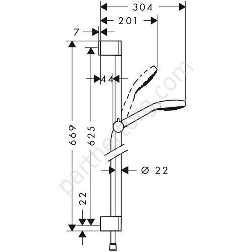 Croma Select E Multi 65см душевой гарнитур Hansgrohe