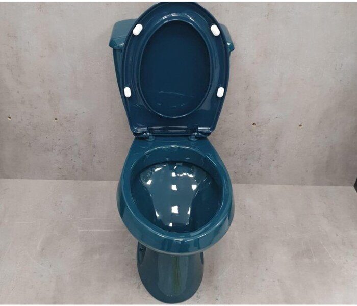 Элисса зеленый унитаз компакт напольный с сидением Оскольская керамика