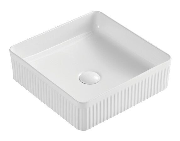 Grossman Cristal GR-3061 накладная раковина белая квадратная 40х40х12см