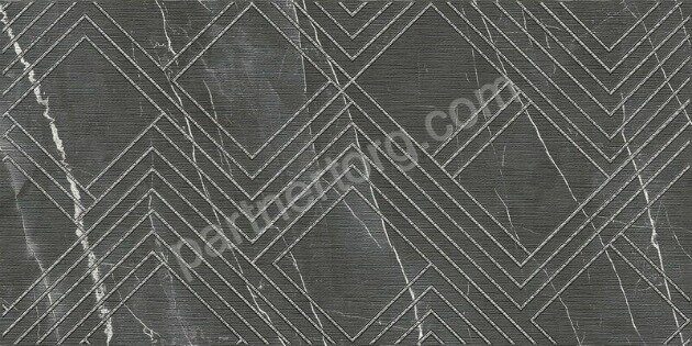 Hygge Grey Cristal декор графитовый полуматовый 31х63см Azori