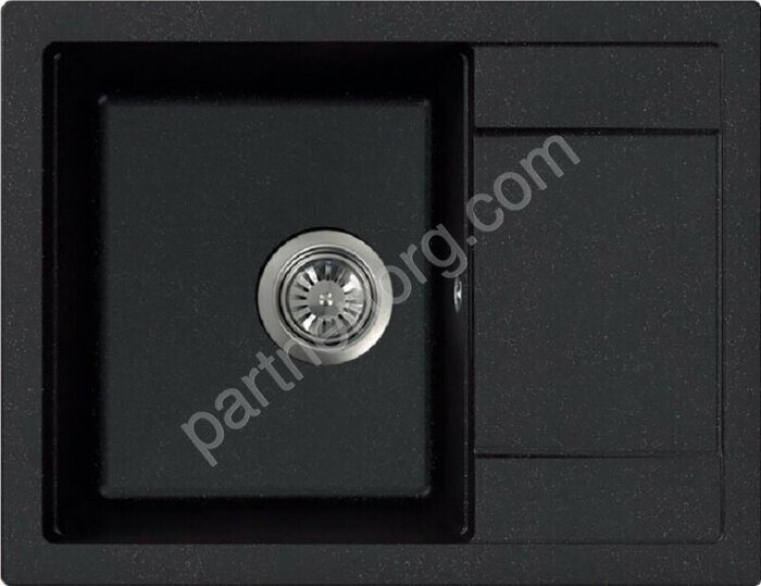 Fostogran FG 64-50, 630х500 кварцевая кухонная мойка, цвет искристый черный