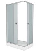 Niagara Eco NG-118-14Q душевое ограждение, дверь раздвижная, 100х80х195 см, матовое стекло 4 мм, профиль хром
