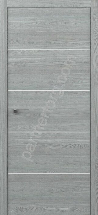 M STATUS дверь межкомнатная с алюминиевой кромкой Арт-Шпон дуб скальный глухое полотно