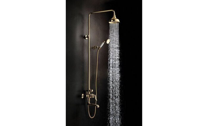 Brava LM4762G, душевая система с тропическим душем, поворотный излив, золото Lemark