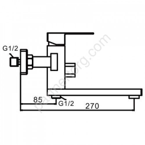 Frap F32802 смеситель для ванны сатин