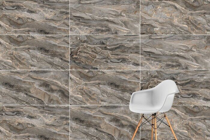 MarbleSet оробико темный греж R9 керамогранит лаппатиров 60х120см Vitra