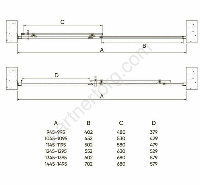 Veconi VN-72B душевая дверь 130х190 см