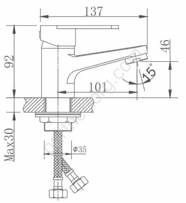 HB10801-2 Haiba смеситель для раковины сатин