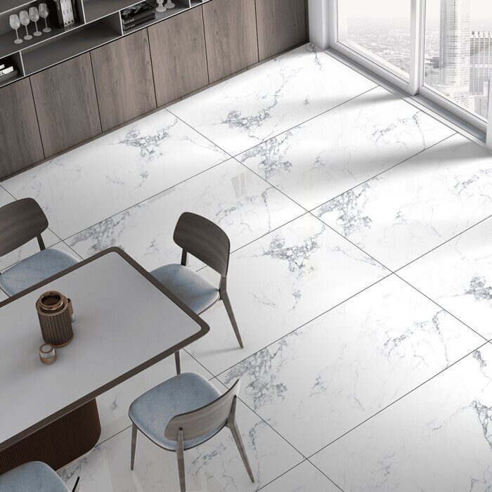 Сalacatta Aura grey glossy, Калакатта Аура серый полированный керамогранит 120х60см