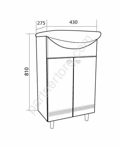 Story 45Н 2д тумба напольная белый глянец