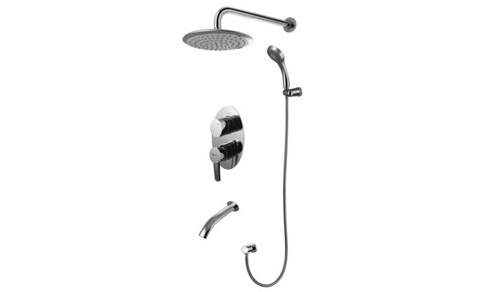 Atlantiss LM3222C, душевая система встраиваемая, хром Lemark