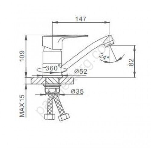 Frap F45702-B смеситель для раковины хром