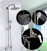 Gappo G2499-30 душевая стойка со смесителем сатин